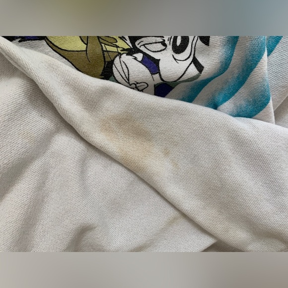 VTG 90s Looney Tunes Double Side Crewneck Sweater Sweatshirt bullseye oversized - Picture 15 of 17